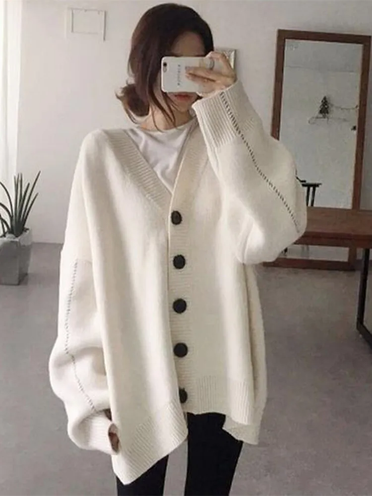 Pop New Autumn and Winter Retro Loose Mid-long Thick Knitted Cardigan Jacket Woemn Long Sleeve Sweater Coat NS2109
Pop New Autumn and Winter Retro Loose Mid-long Thick Knitted Cardigan Jacket Woemn Long Sleeve Sweater Coat NS2109