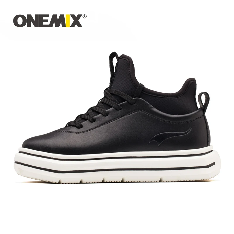 

ONEMIX Women Sneakers Height Increasing EVA Outsole Micro Fabric Leather Shoes Light Female Platform Shoes For Outdoor Walking