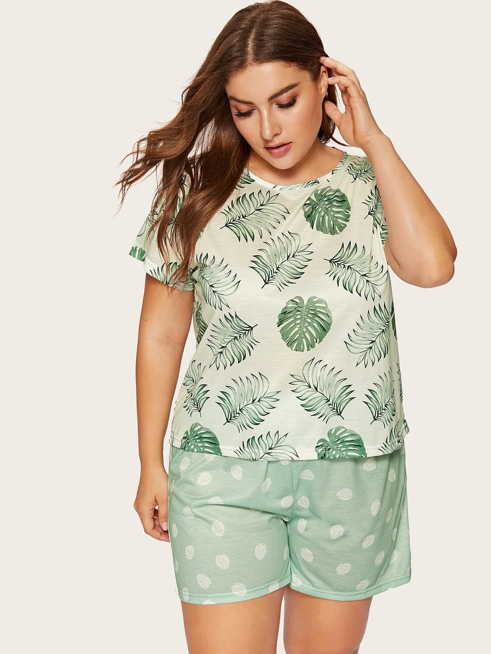 Spring Summer Women's Pajamas Short-sleeved Printing Plus Size Loose Fashion Casual Home Wear Sleep Tops Pijamas Women Sleepwear
Spring Summer Women's Pajamas Short-sleeved Printing Plus Size Loose Fashion Casual Home Wear Sleep Tops Pijamas Women Sleepwear