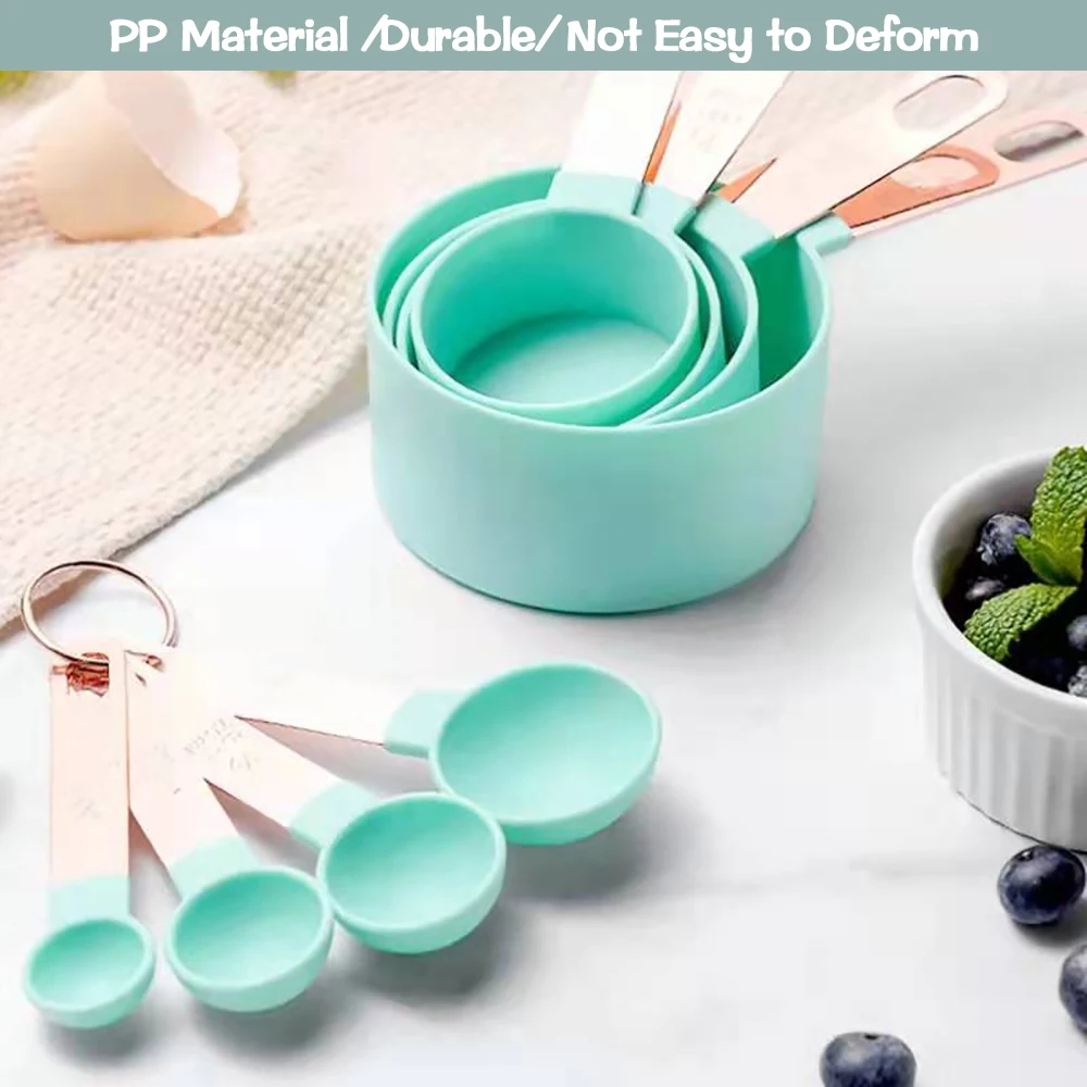 8 Pcs Baking Tools Kitchen Measuring Cup Spoon Set with Scale Stainless Steel Handle Measuring Cup Kitchen Gadgets Multi-purpose
8 Pcs Baking Tools Kitchen Measuring Cup Spoon Set with Scale Stainless Steel Handle Measuring Cup Kitchen Gadgets Multi-purpose