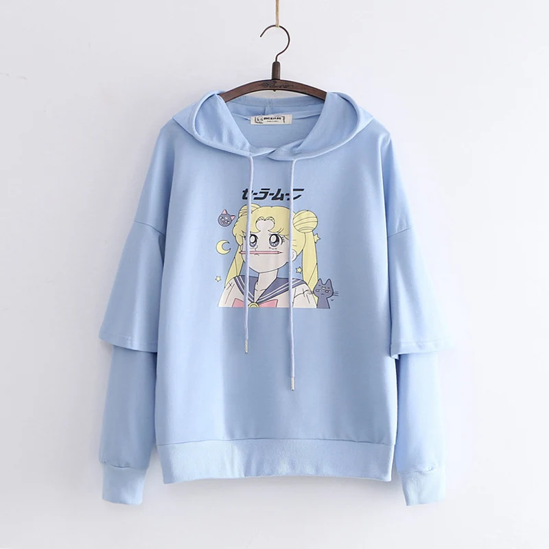 Cute Fall Autumn Women's Loose Hoodies Preppy Style Long Sleeve Pullovers Long Hooded Fake-Two-Piece Tops
Cute Fall Autumn Women's Loose Hoodies Preppy Style Long Sleeve Pullovers Long Hooded Fake-Two-Piece Tops