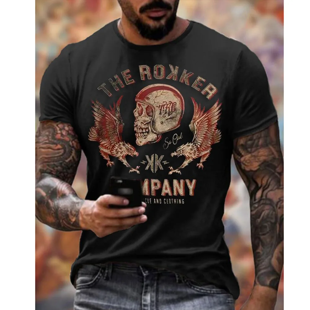 Fashion Digital Printing Skull T-shirt 2021 Summer New Western Style Simple Casual Round Neck Summer Hot Sale
Fashion Digital Printing Skull T-shirt 2021 Summer New Western Style Simple Casual Round Neck Summer Hot Sale