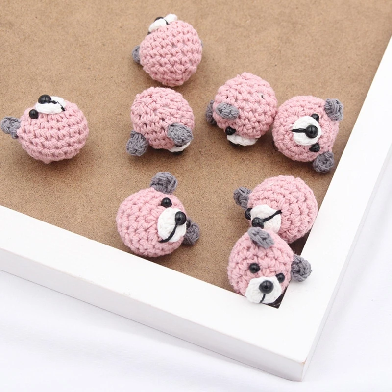 5 Pcs/Pack Handmade Crochet Woolen Animal Cartoon Head Baby Teething Soother Decor DIY Pacifier Clip Chain Accessories 
5 Pcs/Pack Handmade Crochet Woolen Animal Cartoon Head Baby Teething Soother Decor DIY Pacifier Clip Chain Accessories