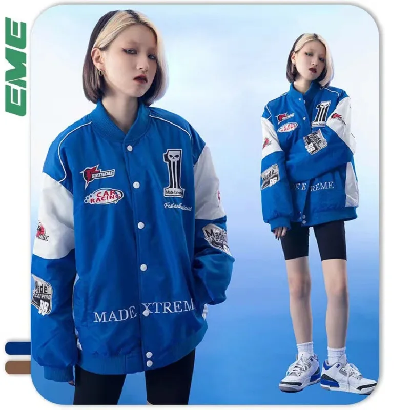 Racing jacket heavy embroidery match color American retro loose autumn winter cotton coat
Racing jacket heavy embroidery match color American retro loose autumn winter cotton coat