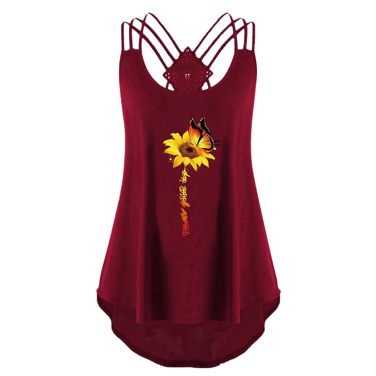 Womens Tops And Blouses Outfits Women Sunflower Print Sleeveless Bandages Vest Top Strappy Tank Tops 54#G
Womens Tops And Blouses Outfits Women Sunflower Print Sleeveless Bandages Vest Top Strappy Tank Tops 54#G