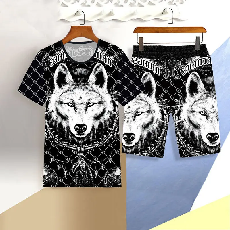 New Summer Men's Casual Suit Men's 3d Printed Short-sleeved T-shirt + Shorts 2 Sets Of Street Hip-hop Men's 3d Sportswear
New Summer Men's Casual Suit Men's 3d Printed Short-sleeved T-shirt + Shorts 2 Sets Of Street Hip-hop Men's 3d Sportswear