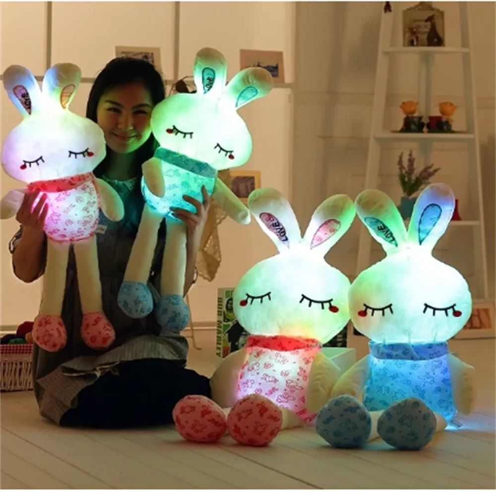 75CM Led Luminous Glowing Toy Light Up Plush Rabbit Doll Christmas New Year Birthday Gift For Kid Girlfriend Child
75CM Led Luminous Glowing Toy Light Up Plush Rabbit Doll Christmas New Year Birthday Gift For Kid Girlfriend Child