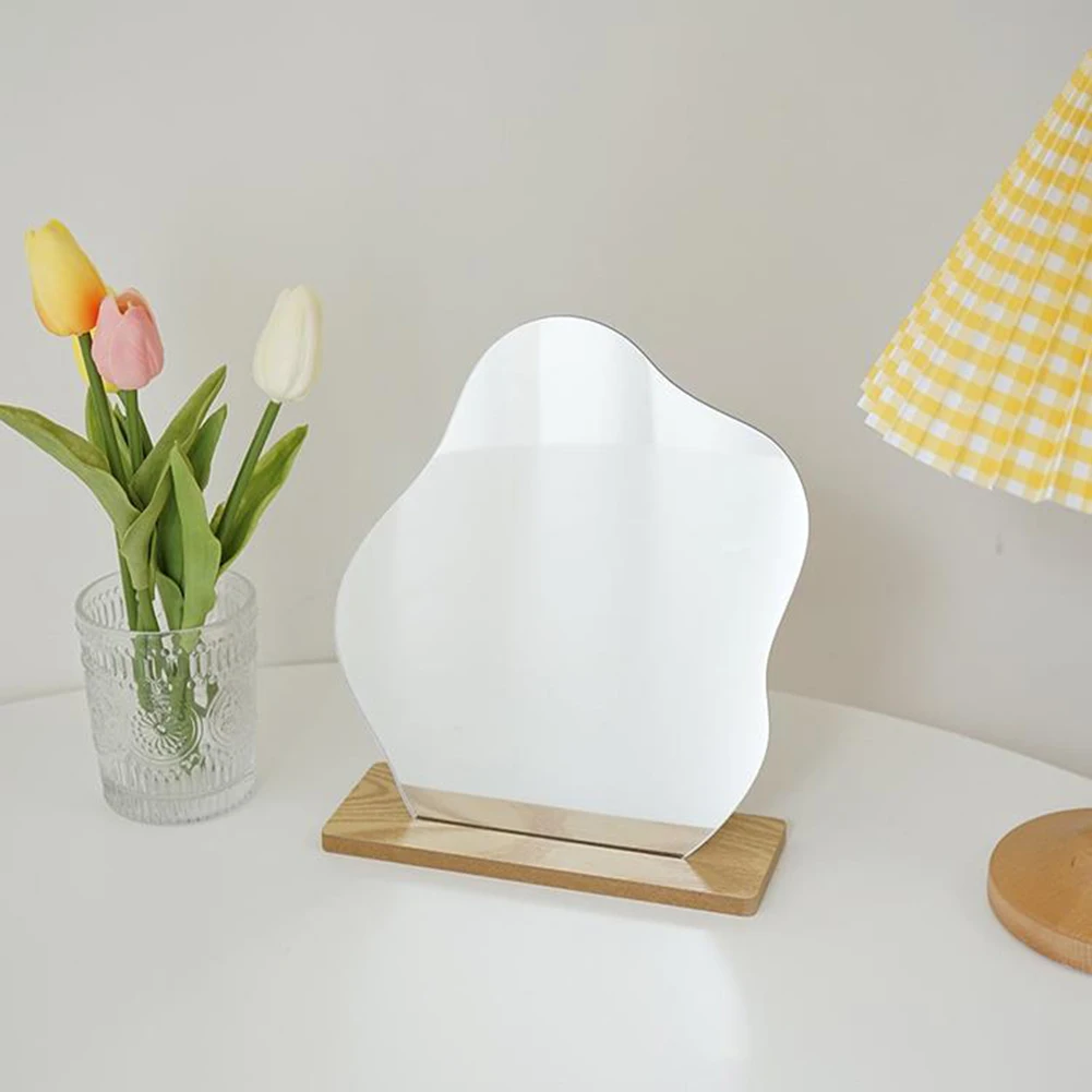 Ins Makeup Mirror Irregular Make up Mirror Star shape Acrylic lens Wooden Base maquillaje Beauty Tools Dropshipping
Ins Makeup Mirror Irregular Make up Mirror Star shape Acrylic lens Wooden Base maquillaje Beauty Tools Dropshipping