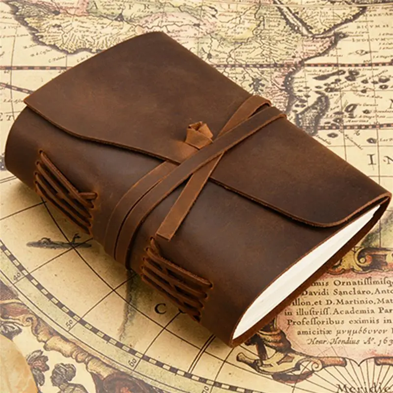 Leather Journal Travel Notebook, Handmade Vintage Leather Bound Writing Notebook
Leather Journal Travel Notebook, Handmade Vintage Leather Bound Writing Notebook