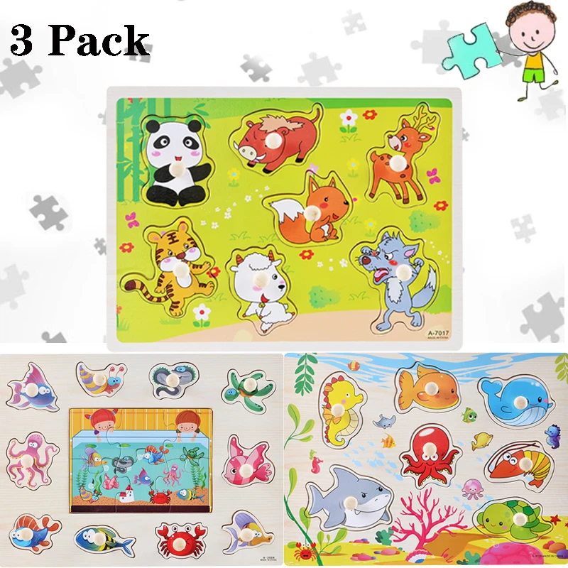 3Pcs 3D Puzzle Wooden Toys Animals Fish Wood Puzzles Educational Toys Busyboard for Kids Finger Grasping Training Jigasw Board
3Pcs 3D Puzzle Wooden Toys Animals Fish Wood Puzzles Educational Toys Busyboard for Kids Finger Grasping Training Jigasw Board