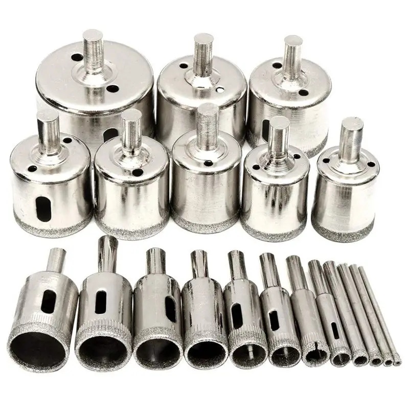 20 Pieces Diamond Holesaw Drill Bit Set For Glass, Tile, Jewelry Diy, Extractor Remover Tools Hole Saws Set Kit For Glass, Porce
20 Pieces Diamond Holesaw Drill Bit Set For Glass, Tile, Jewelry Diy, Extractor Remover Tools Hole Saws Set Kit For Glass, Porce