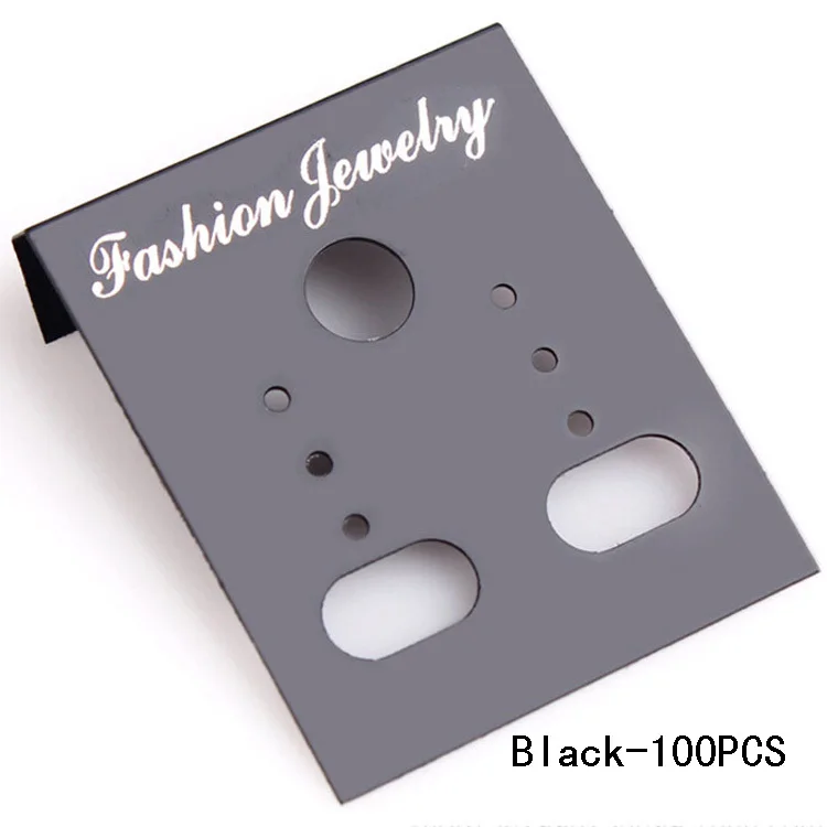 100pcs Pro. Plastic Earring Ear Studs Holder Display Hang Cards Black Jewelry Stores Necessities 
100pcs Pro. Plastic Earring Ear Studs Holder Display Hang Cards Black Jewelry Stores Necessities