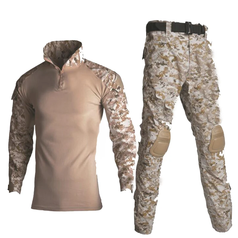 Армейская Униформа рубашка и брюки с наколенниками для страйкбола пейнтбола