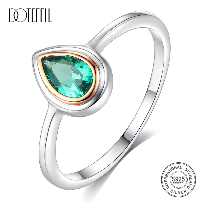 DOTEFFIL New Pure 925 Sterling Silver Water Drop Rings for Women Engagement Round Green Fashion Jewelry Vintage Anillos Mujer
DOTEFFIL New Pure 925 Sterling Silver Water Drop Rings for Women Engagement Round Green Fashion Jewelry Vintage Anillos Mujer