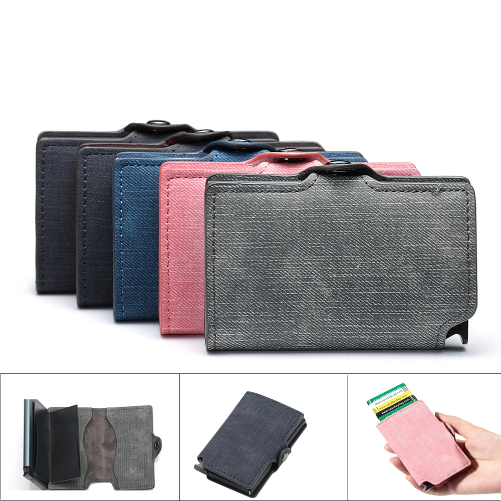Automatic Pop-up Credit Card Wallet RFID Blocking Slim Card Holder Business Hasp Card Case Slim Wallet for Women/Men's
Automatic Pop-up Credit Card Wallet RFID Blocking Slim Card Holder Business Hasp Card Case Slim Wallet for Women/Men's