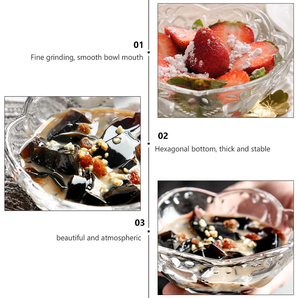 2Pcs Glass Bowls Household Serving Dish Seasoning Dipping Bowls Appetizer Plates 
2Pcs Glass Bowls Household Serving Dish Seasoning Dipping Bowls Appetizer Plates