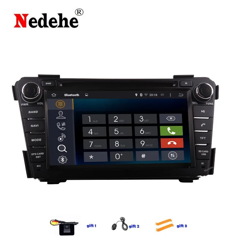 Автомобильный DVD-плеер 2 din Восьмиядерный 4G + 64G 1024*600 Android 9 0 для Hyundai I40 2011-2016