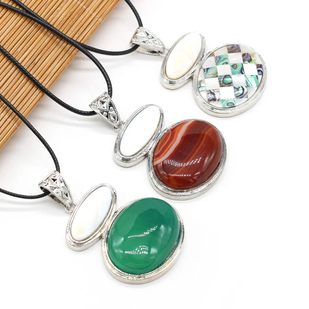 Natural Stone Shell Pendant Necklace Gourd Shape Crystal Rose Quartz Green Agate lapis lazuli Alloy Rope Chain for Women Jewelry
Natural Stone Shell Pendant Necklace Gourd Shape Crystal Rose Quartz Green Agate lapis lazuli Alloy Rope Chain for Women Jewelry