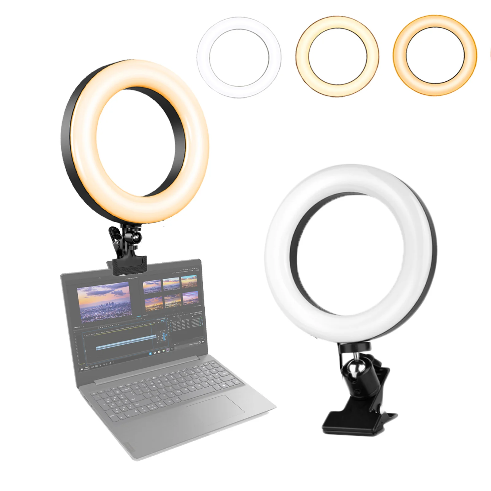 LED 6-10 inch Selfie Ring Light Lamp Video Conference Lighting Clip Webcam Light for Monitor Clip On Laptop Live Stream
LED 6-10 inch Selfie Ring Light Lamp Video Conference Lighting Clip Webcam Light for Monitor Clip On Laptop Live Stream