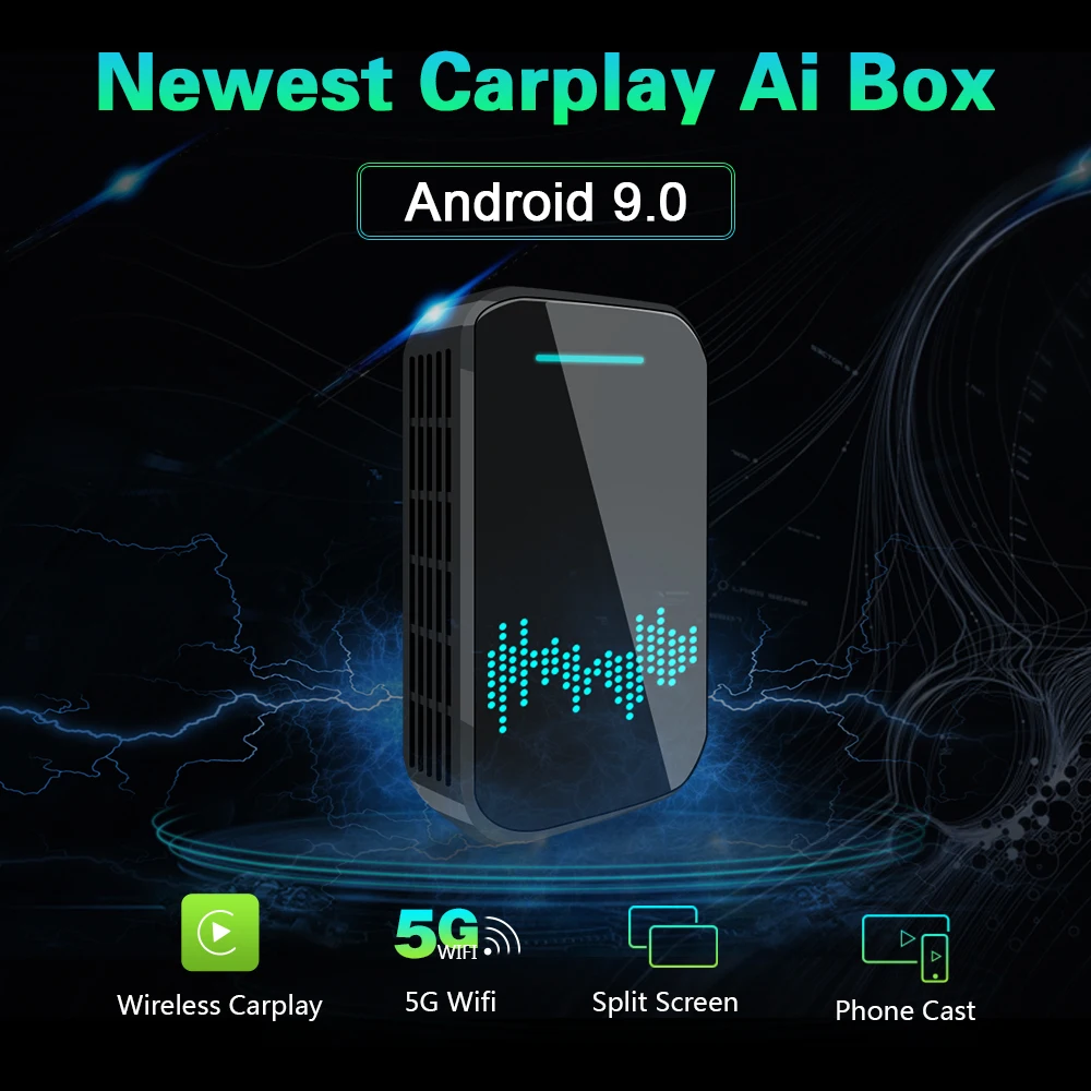 Wireless Apple Carplay Ai Box Car Multimedia Player 4+32G With Android 9.0 Support Mirror Link For VW Audi Benz
Wireless Apple Carplay Ai Box Car Multimedia Player 4+32G With Android 9.0 Support Mirror Link For VW Audi Benz