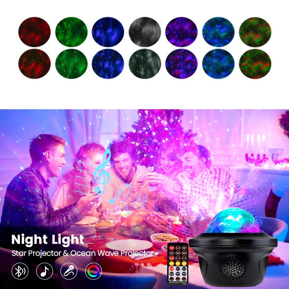 Night Lights Bluetooth USB Remote Control Timer Music Player Colorful Projector Light Decoration Light 1PCS LED Starry Sky Lamp
Night Lights Bluetooth USB Remote Control Timer Music Player Colorful Projector Light Decoration Light 1PCS LED Starry Sky Lamp