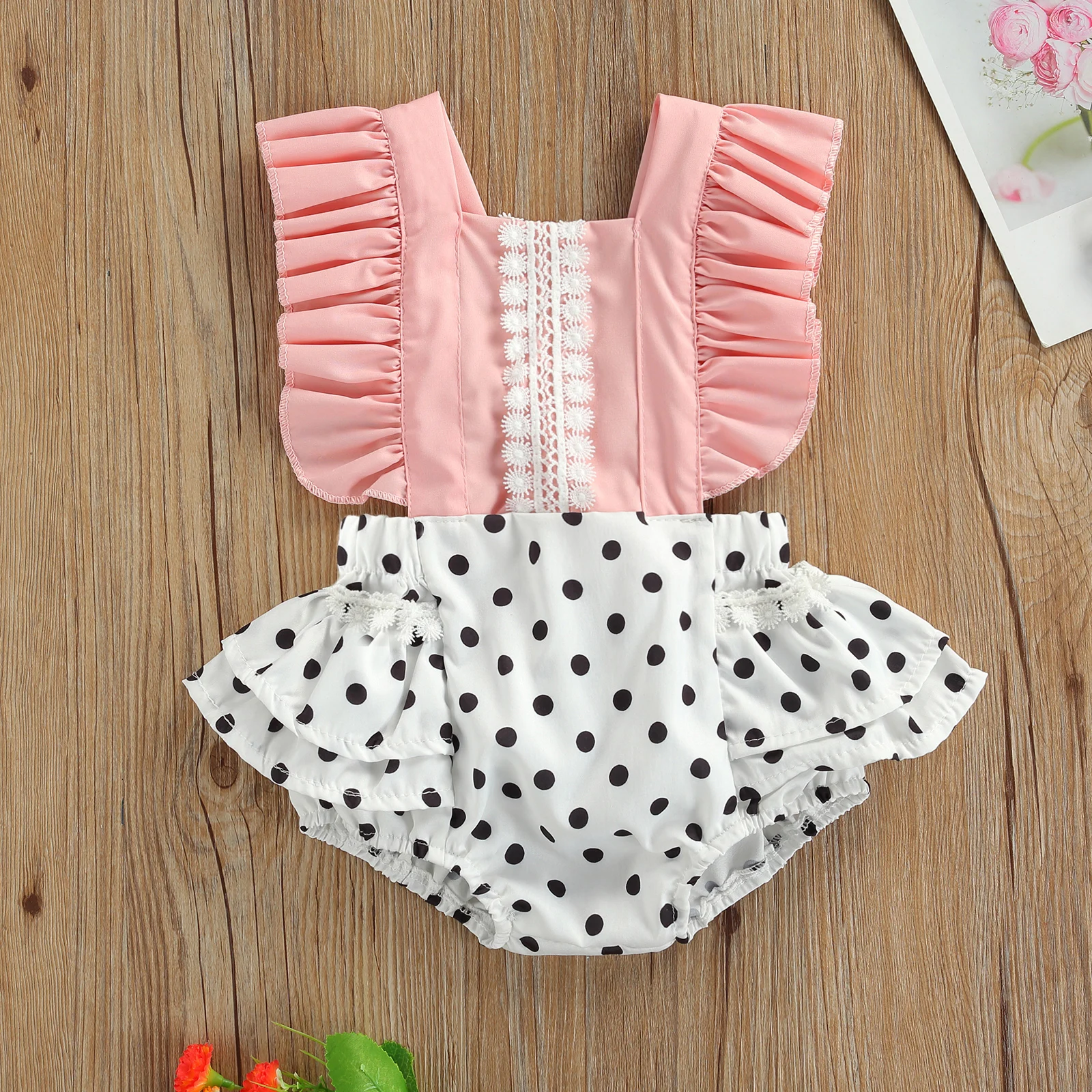 0-24M Sweet Girls Toddler Summer Rompers Flower Lace Dot Match Square-Neck Ruffled Sleeveless Backless Jumpsuit
0-24M Sweet Girls Toddler Summer Rompers Flower Lace Dot Match Square-Neck Ruffled Sleeveless Backless Jumpsuit