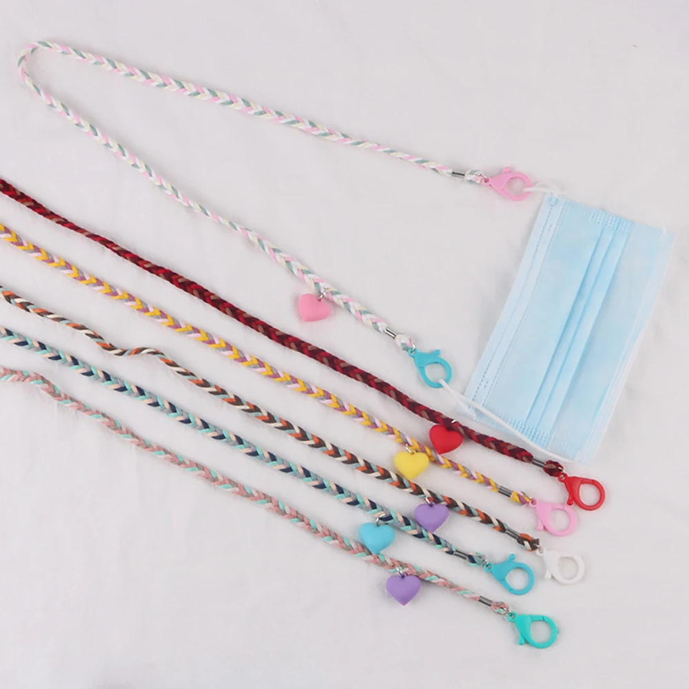 Cotton Thread Mask Chain For Glasses Women Mask Chain Necklace Heart Charm Straps For Sunglasses Lanyard Neck Holder New
Cotton Thread Mask Chain For Glasses Women Mask Chain Necklace Heart Charm Straps For Sunglasses Lanyard Neck Holder New