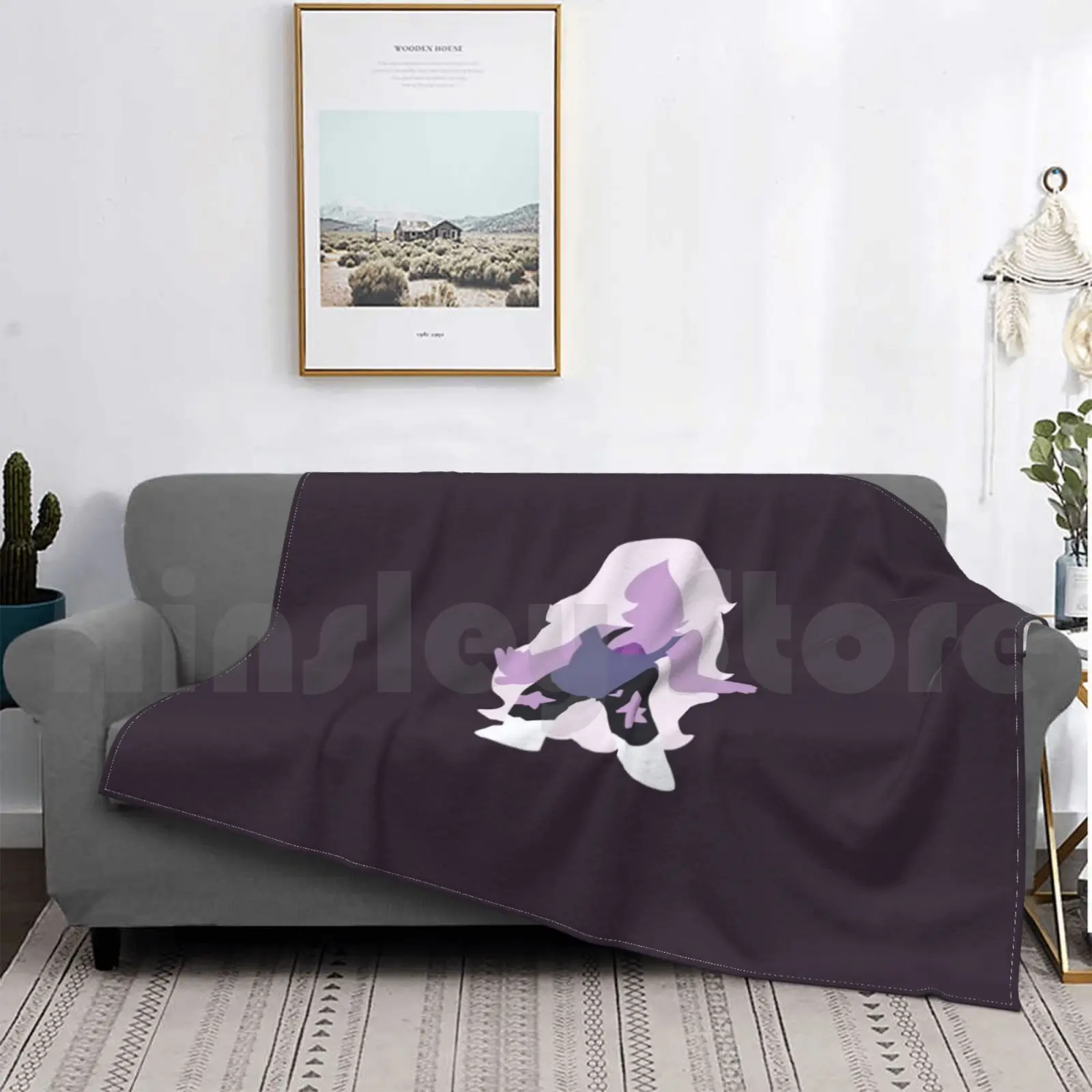 

Amethyst Posing Blanket Fashion Custom Steven Universe Amethyst Su Cartoon Crystal Crystal Gem Purple Violet