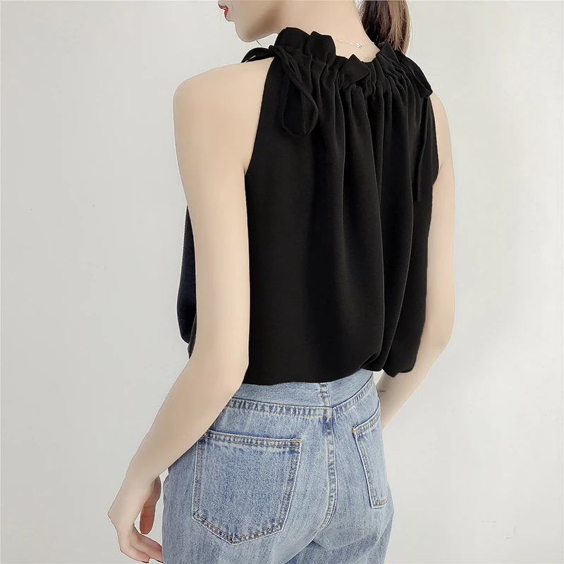 Sexy Off Shoulder 2020 Summer Blouse Female Elegant White Sleeveless Women Blouse Casual Chiffon Solid Color Shirts
Sexy Off Shoulder 2020 Summer Blouse Female Elegant White Sleeveless Women Blouse Casual Chiffon Solid Color Shirts