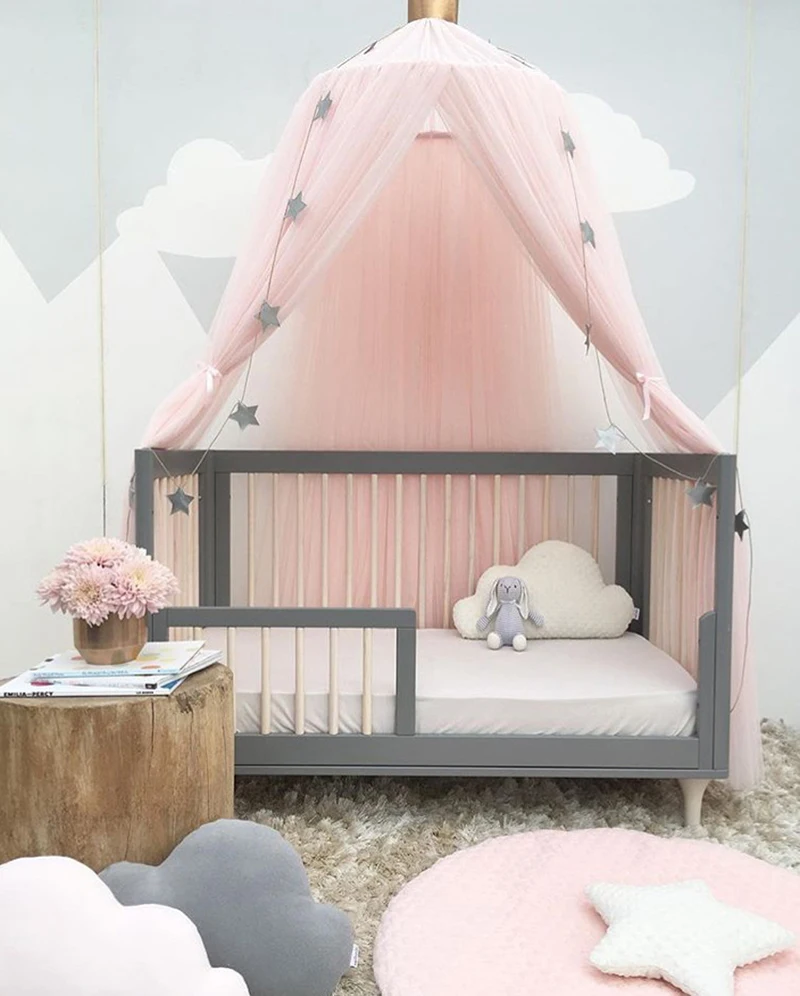 

43Kid противомоскитная сетка на кровать романтическая круглая противомоскитная для кровати сетчатая кровать Обложка розовый висячий купол к...
