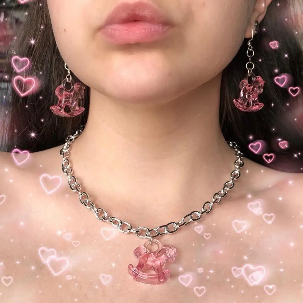 New Fashion Animal Choker Acrylic Necklaces Stainless Steel Chain Cute Pendant for Women Men Punk Necklace Colorful Party Gifts
New Fashion Animal Choker Acrylic Necklaces Stainless Steel Chain Cute Pendant for Women Men Punk Necklace Colorful Party Gifts