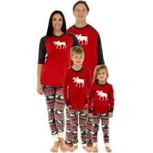 Семейная Рождественская Пижама одежда для сна взрослых и детей с