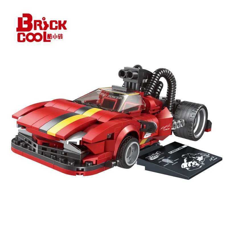 Электрический спортивный гоночный автомобиль Судный день Brickcool серии