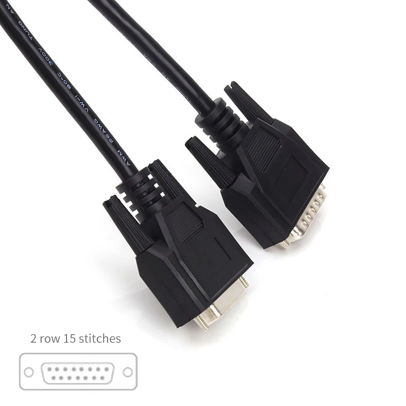 DB15 Cable Industrial Grade Male to Female Parallel Extension Cables 15pin 2 Rows Pinout 1m 5m 10m 30m
DB15 Cable Industrial Grade Male to Female Parallel Extension Cables 15pin 2 Rows Pinout 1m 5m 10m 30m