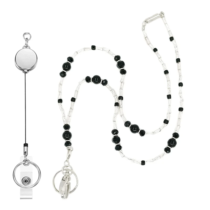 Lanyards For ID Badges, Beaded Natural Stone Sweater Lanyard Chains For Women Lanyard For Keys, With Easy Pull Button
Lanyards For ID Badges, Beaded Natural Stone Sweater Lanyard Chains For Women Lanyard For Keys, With Easy Pull Button