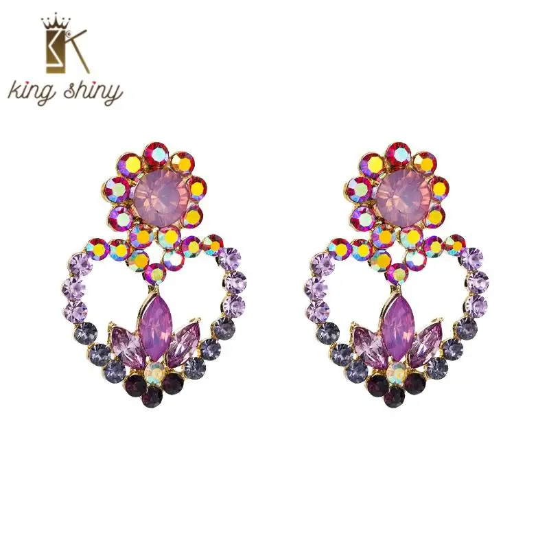 Luxurious Multi Color Crystal Heart Shape Dangle Earrings Elegant Shiny Rhinestone Statement Pendant Earrings Girls Ear Jewelry
Luxurious Multi Color Crystal Heart Shape Dangle Earrings Elegant Shiny Rhinestone Statement Pendant Earrings Girls Ear Jewelry