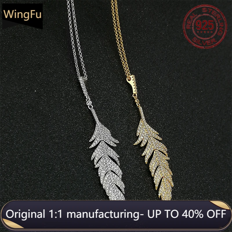 925 Sterling Silver Necklace Feather Adjustable Necklace Silver and Gold Monaco Jewelry Sweater Chain Ladies Gift
925 Sterling Silver Necklace Feather Adjustable Necklace Silver and Gold Monaco Jewelry Sweater Chain Ladies Gift