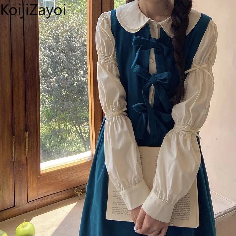 Винтажный Женский комплект из двух предметов Koijizayoi, белая рубашка с длинным рукавом и бантом, ТРАПЕЦИЕВИДНОЕ ПЛАТЬЕ в японском стиле, Женск...
Винтажный Женский комплект из двух предметов Koijizayoi, белая рубашка с длинным рукавом и бантом, ТРАПЕЦИЕВИДНОЕ ПЛАТЬЕ в японском стиле, Женск...