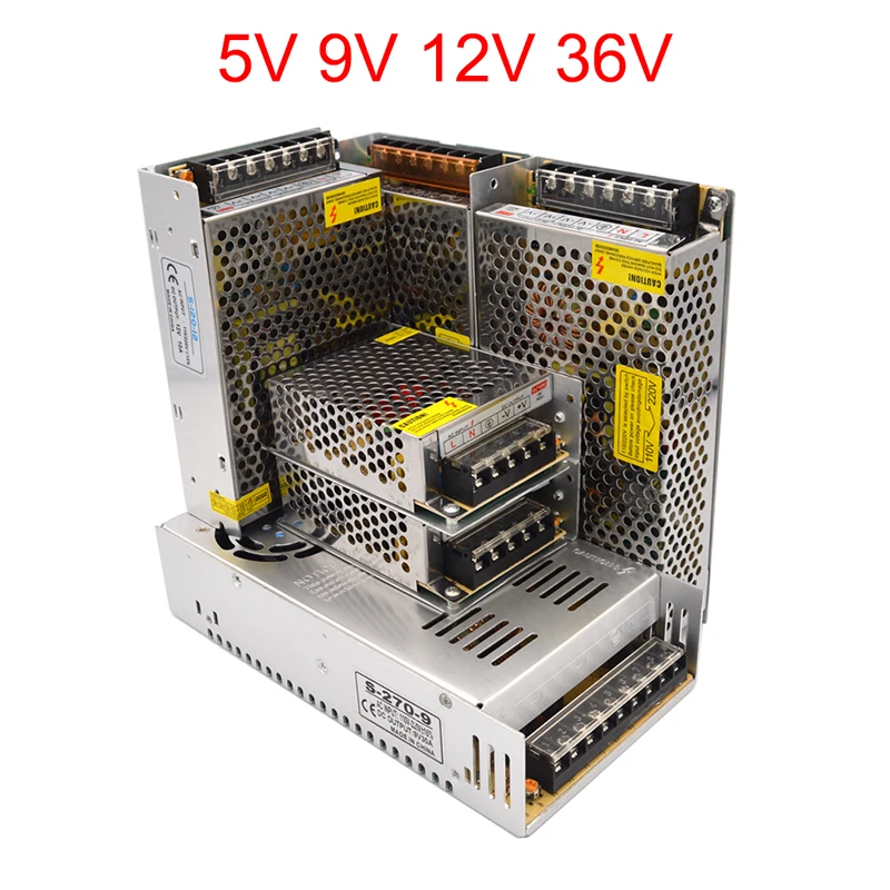 

AC DC Power Supply 5V 9V 12V 36V Volt LED Power Supply Converter 220V To 12V 1A 2A 3A 5A 10A 15A 20A AC Adapter Fonte 500W SMPS