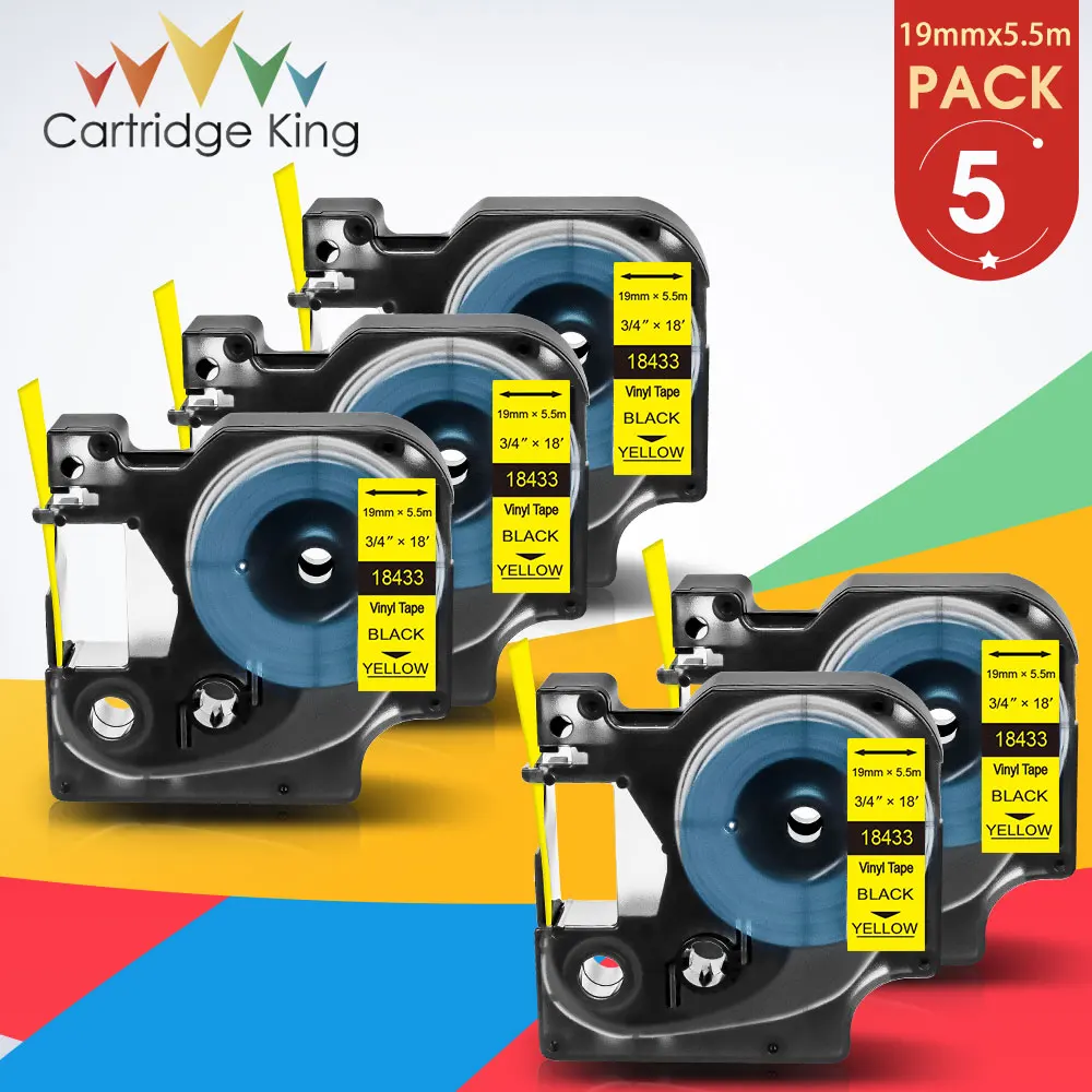 5PK 18432 12mm Permanent Vinyl Industrial Printer Ribbon For DYMO Rhino IND 1000 3000 4200 5000 5200 6000 Printer Label Tape
5PK 18432 12mm Permanent Vinyl Industrial Printer Ribbon For DYMO Rhino IND 1000 3000 4200 5000 5200 6000 Printer Label Tape