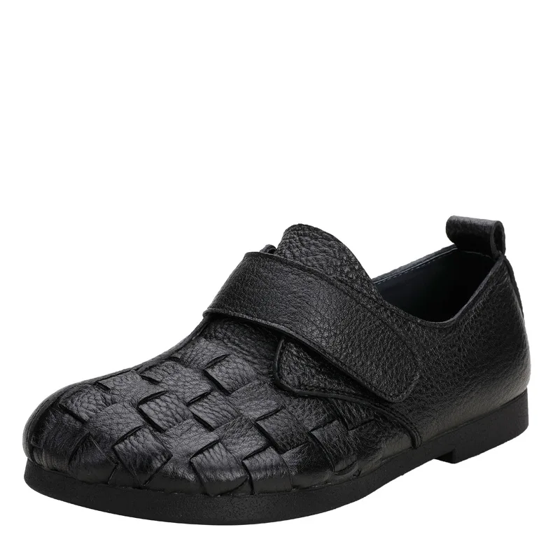 Hook & Loop Women Shoes Spring Autumn Flats Shoes Genuine Leather Round Toe Casual Soft Sexy Handmade Weave Ladies Shoes
Hook & Loop Women Shoes Spring Autumn Flats Shoes Genuine Leather Round Toe Casual Soft Sexy Handmade Weave Ladies Shoes