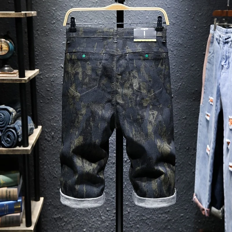 Distressed Mens Jeans Summer Lightweight Casual Calf Length Trousers Loose Straight Shorts Fashion Lace-Up Camouflage Shorts 
Distressed Mens Jeans Summer Lightweight Casual Calf Length Trousers Loose Straight Shorts Fashion Lace-Up Camouflage Shorts