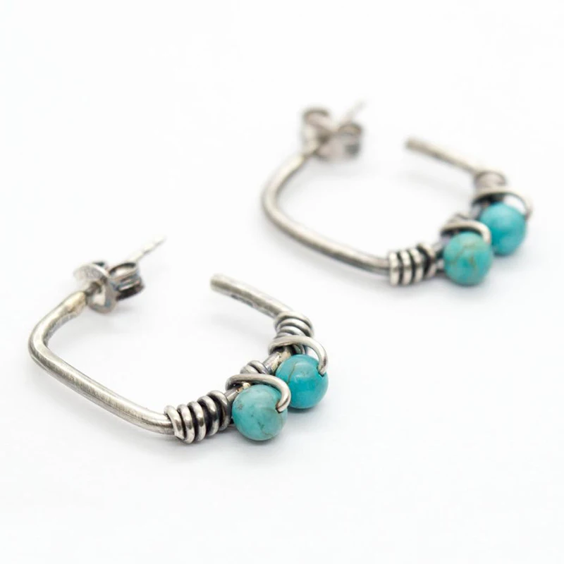 Turquoises Ear Stud For Women Wedding Party Boho Jewelry Vintage S925 Silver Plated Stud Earrings Bohemia Style Wired
Turquoises Ear Stud For Women Wedding Party Boho Jewelry Vintage S925 Silver Plated Stud Earrings Bohemia Style Wired