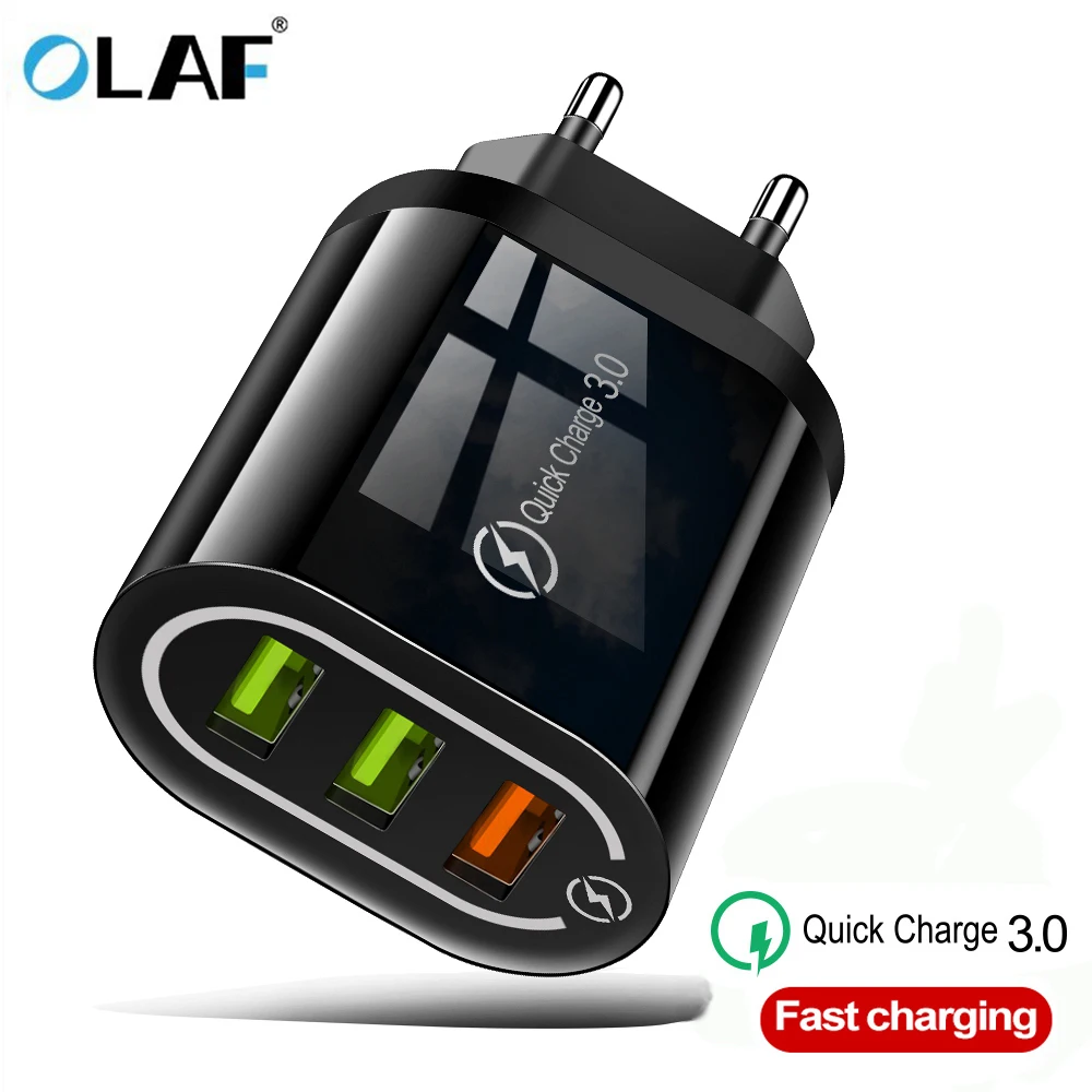 USB зарядное устройство OLAF 18 Вт быстрая зарядка 3 0 для iPhone 11 Samsung Xiaomi быстрое QC