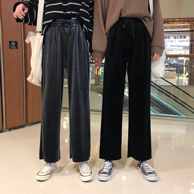 Women Pleuche Pants 2020 Spring Summer Fashion Female Solid Loose Vintage Wide Leg Pant Casual Trousers Plus Size S-5XL Oversize
Women Pleuche Pants 2020 Spring Summer Fashion Female Solid Loose Vintage Wide Leg Pant Casual Trousers Plus Size S-5XL Oversize