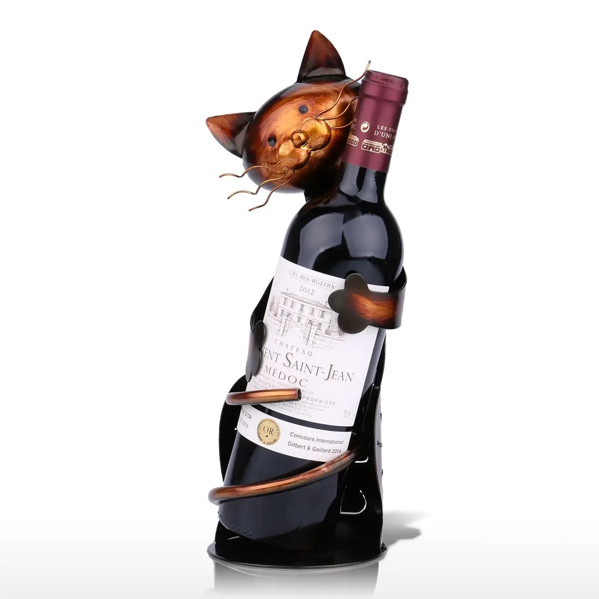 TOOARTS Cat Wine Rack Wine Holder Shelf Metal Practical Sculpture Wine stand Home Decoration Interior Crafts Christmas Gift
TOOARTS Cat Wine Rack Wine Holder Shelf Metal Practical Sculpture Wine stand Home Decoration Interior Crafts Christmas Gift