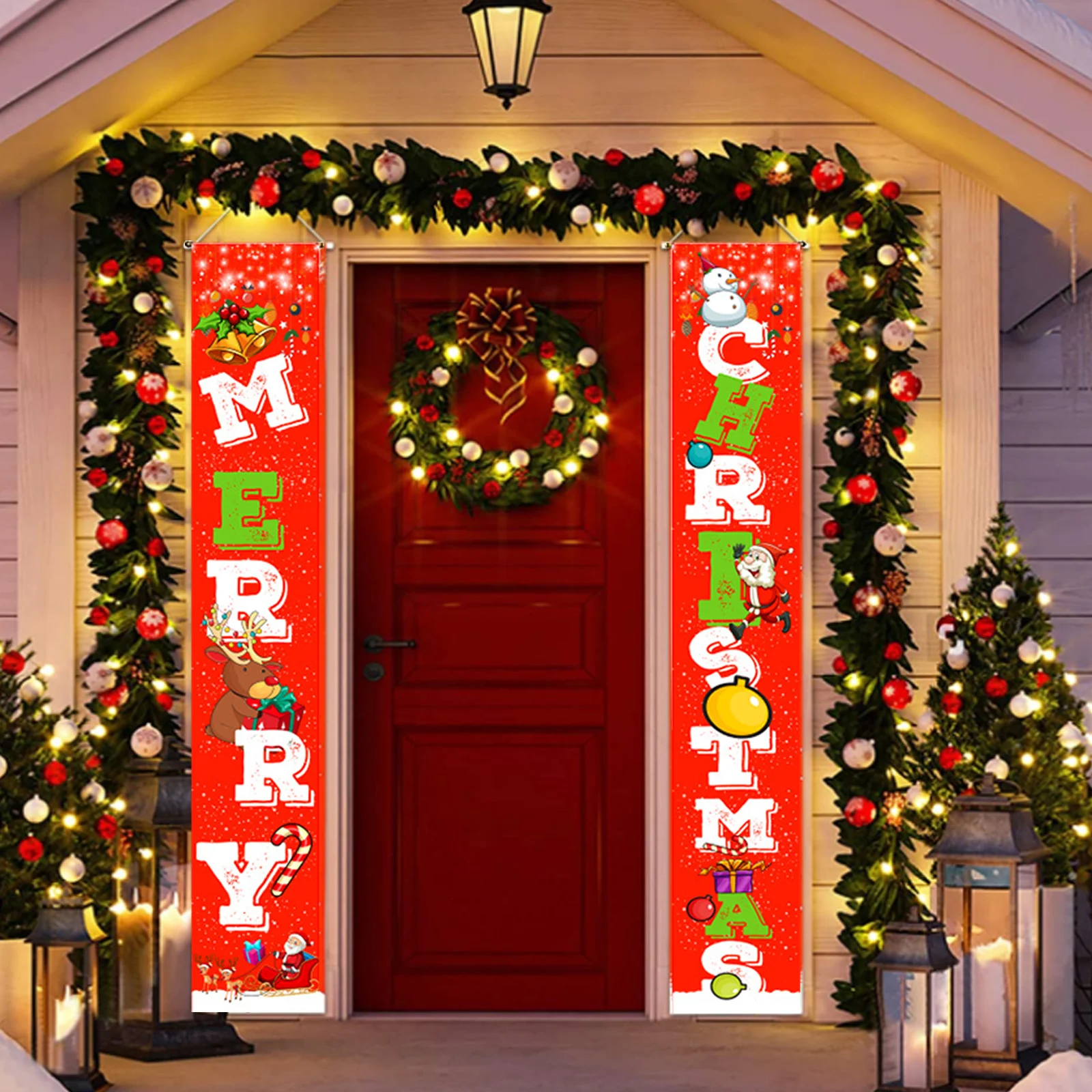 Merry Christmas Banners New Year Christmas Party Decoration Hanging Banner Porch Sign Xmas Drop Ornaments for HomeYard Wall Door
Merry Christmas Banners New Year Christmas Party Decoration Hanging Banner Porch Sign Xmas Drop Ornaments for HomeYard Wall Door