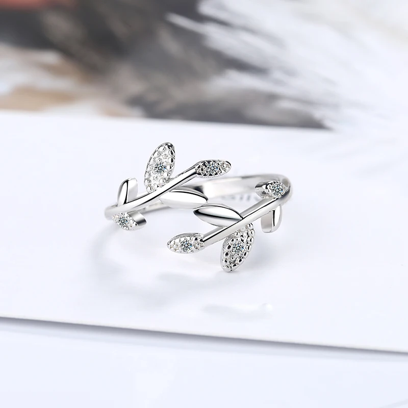 New Fashion Elegant Charming Finger Rings Fresh Branch Leaf Design Opening Ring Band Micro Crystal Inlaid Instagram Hot Ring
New Fashion Elegant Charming Finger Rings Fresh Branch Leaf Design Opening Ring Band Micro Crystal Inlaid Instagram Hot Ring