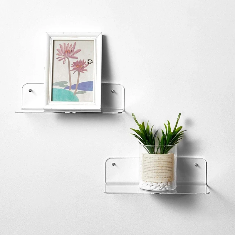 Small Floating Wall Shelves Set of 2 - Easily Expand Wall Space - 9 Inch Acrylic Floating Shelf for Bedroom,Kitchen
Small Floating Wall Shelves Set of 2 - Easily Expand Wall Space - 9 Inch Acrylic Floating Shelf for Bedroom,Kitchen