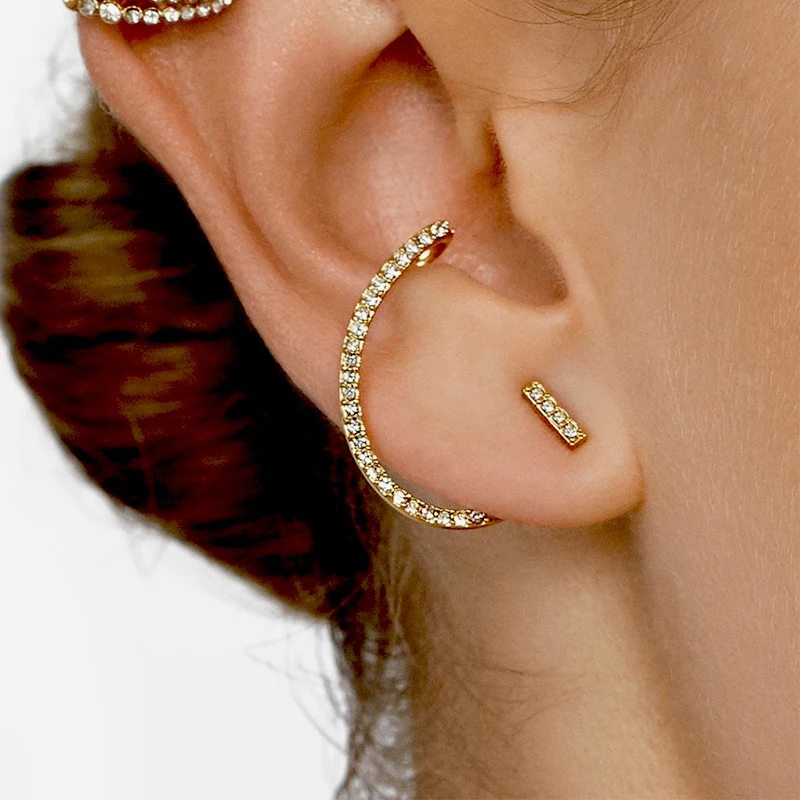 F.J4Z 1PC New Stylish Earrings for Women Brand Sparkling Rhinestone Twisted RIGHT Ear Wraps Hot Earrings Jewelry Dropshipping
F.J4Z 1PC New Stylish Earrings for Women Brand Sparkling Rhinestone Twisted RIGHT Ear Wraps Hot Earrings Jewelry Dropshipping